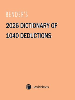 ler totalmente Bender's 2026 Dictionary of 1040 Deductions 2026 Edition [LATEST EDITION]