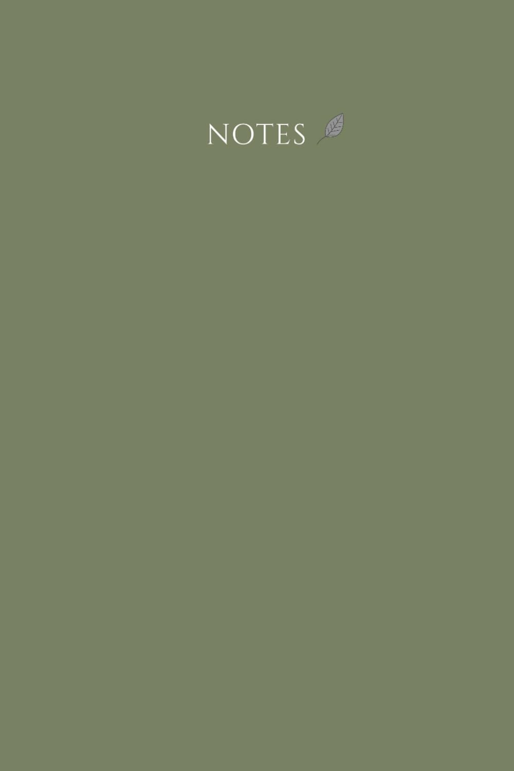 Minimalist Lined Notebook: 100 Pages: Olive Green Edition - Part of the Earth Tone Leaf Series baixar o livro de graça