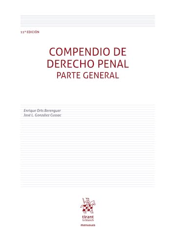 Compendio de Derecho Penal. Parte General 11ª Edición (Manuales de Derecho Penal) (Spanish Edition) baixar o livro de graça