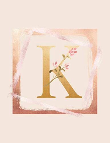 K: Elegant Floral Monogram Journal baixar livro de graça