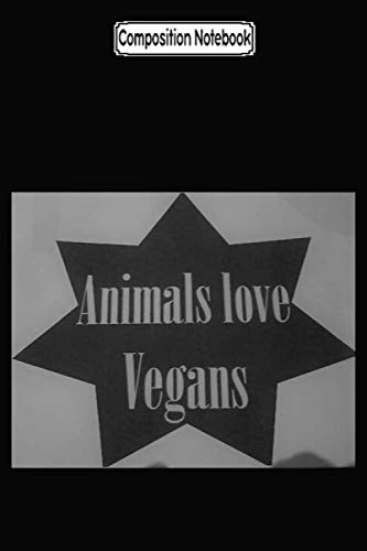 Composition Notebook: Vegan with animals Journal Notebook Blank Lined Ruled 6x9 100 Pages