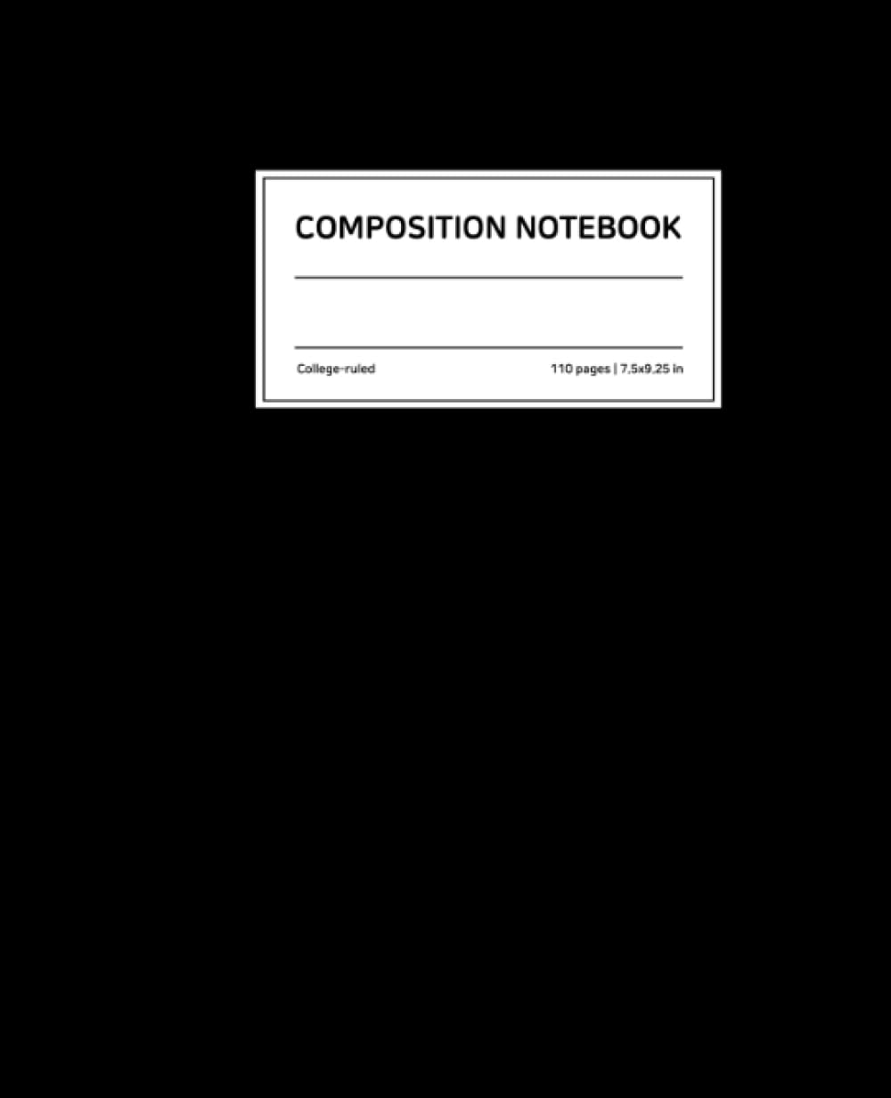Black Composition Notebook: College Ruled, 7.5 × 9.25 Inches, Glossy Cover, 110 Pages: Assorted Colors comp journal for school student, college baixar livro de graça