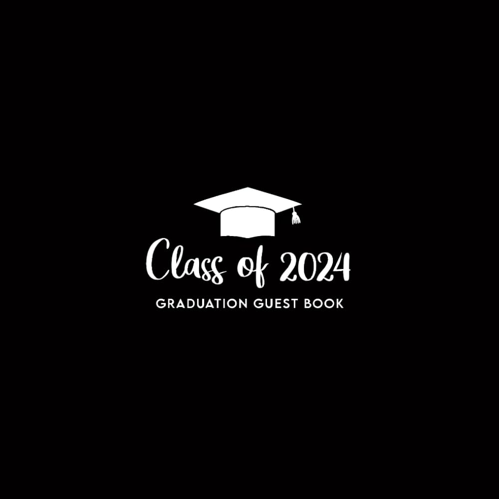 ler totalmente Graduation Guest Book 2024 with Black Pages: Guest Sign In Book for Graduation Party.