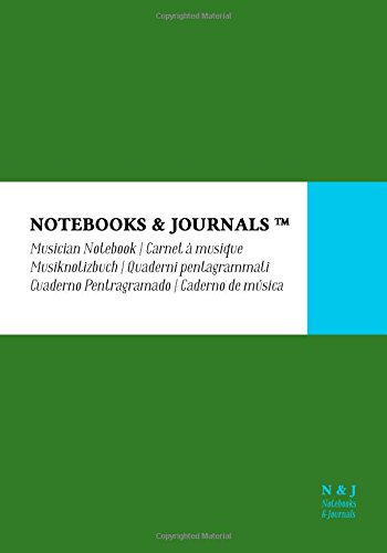 Caderno Pentagrama Notebooks & Journals, Extra Large, Verde, Soft Cover: (17.78 x 25.4 cm)(Caderno de Música) (Portuguese Edition) baixar livro de graça