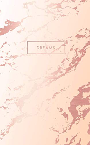 ler totalmente Dreams: Peach Marble and Rose Gold | Inspirational Quote - Journal, Notebook, Diary, Composition Book (5 x 8 inches) - 120 Lines Pages