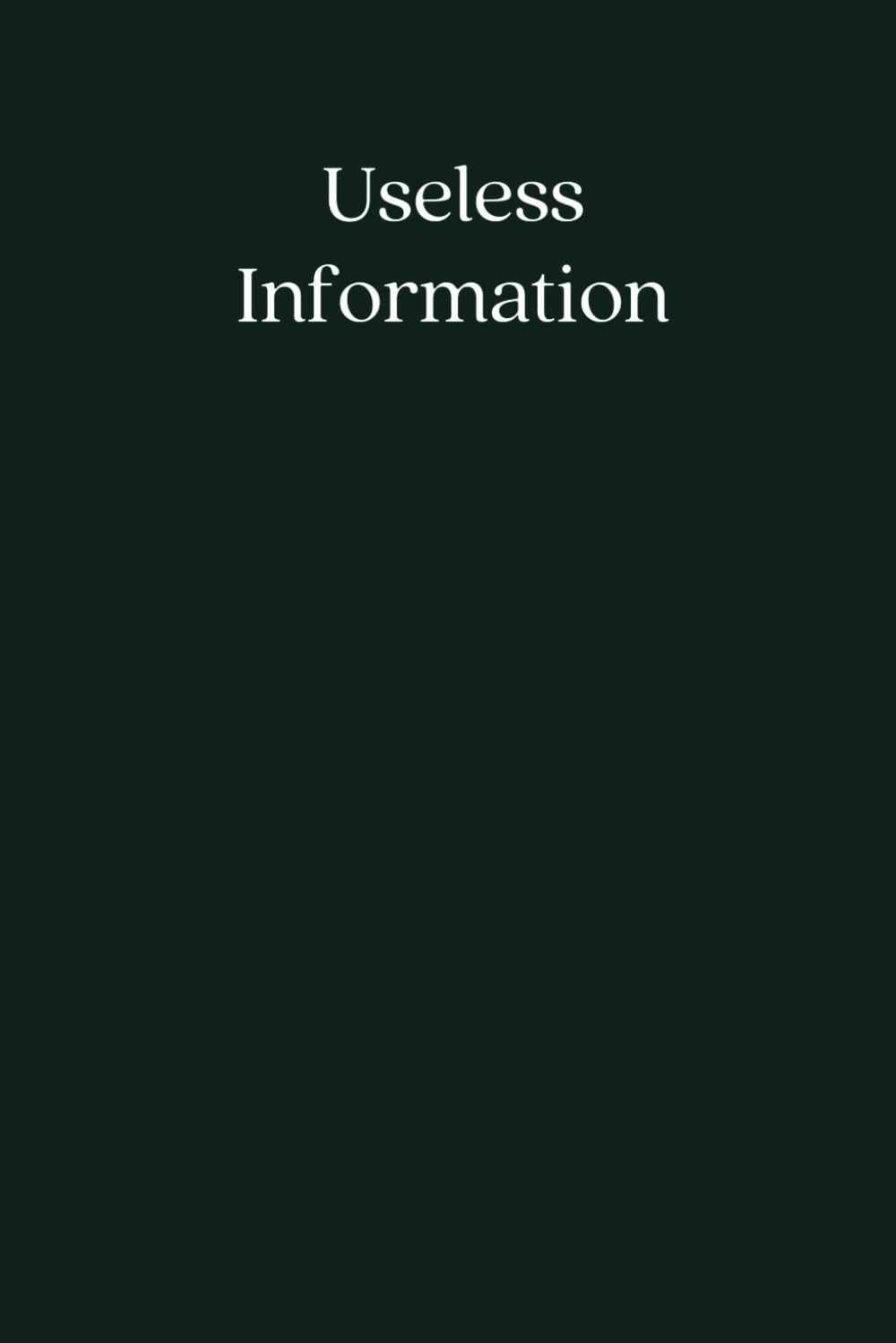 capítulo por capítulo baixar Useless Information: Funny Blank Lined Notebook For Work