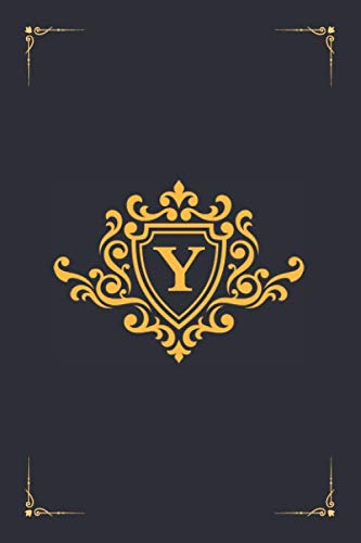 Y: Elegant Personalized Lined Journal Dark Background | Initial Monogram Ruled Notebook, Diary, Journal (6 x 9-110 lined pages) baixar o livro de graça