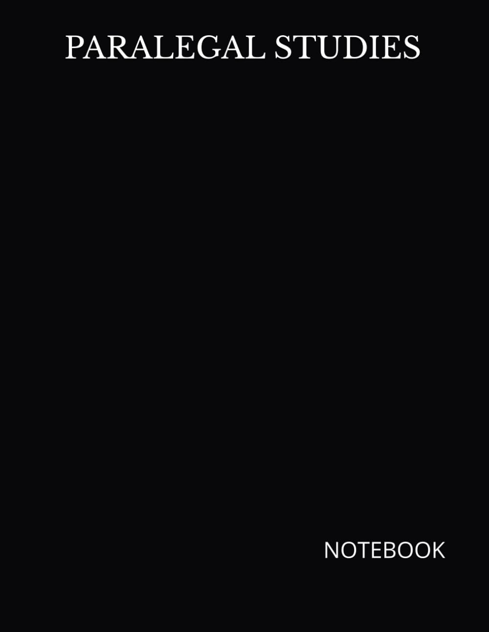 ler totalmente PARALEGAL STUDIES: NOTEBOOK 200 Lined College Ruled Pages 8.5" x 11"