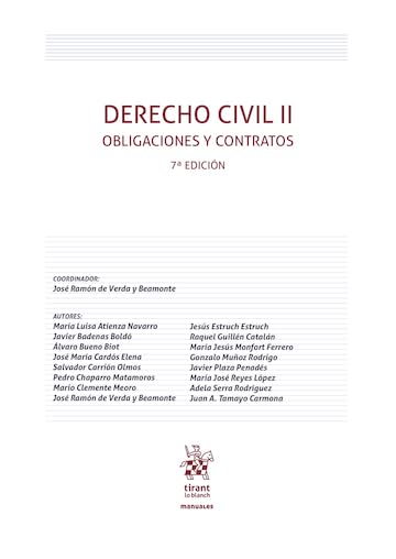 Derecho Civil II Obligaciones y contratos 7ª Edición (Manuales de Derecho Civil y Mercantil) (Spanish Edition) baixar o livro de graça