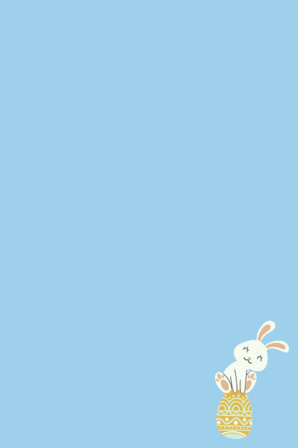 Notebook: Cute Easter Bunny and Egg Journal 6" x 9" (Baby Blue) baixar livro de graça
