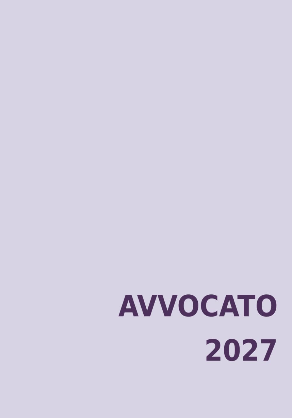 AGENDA PER L'AVVOCATO 2027: copertina lavanda (Italian Edition) baixar livro de graça