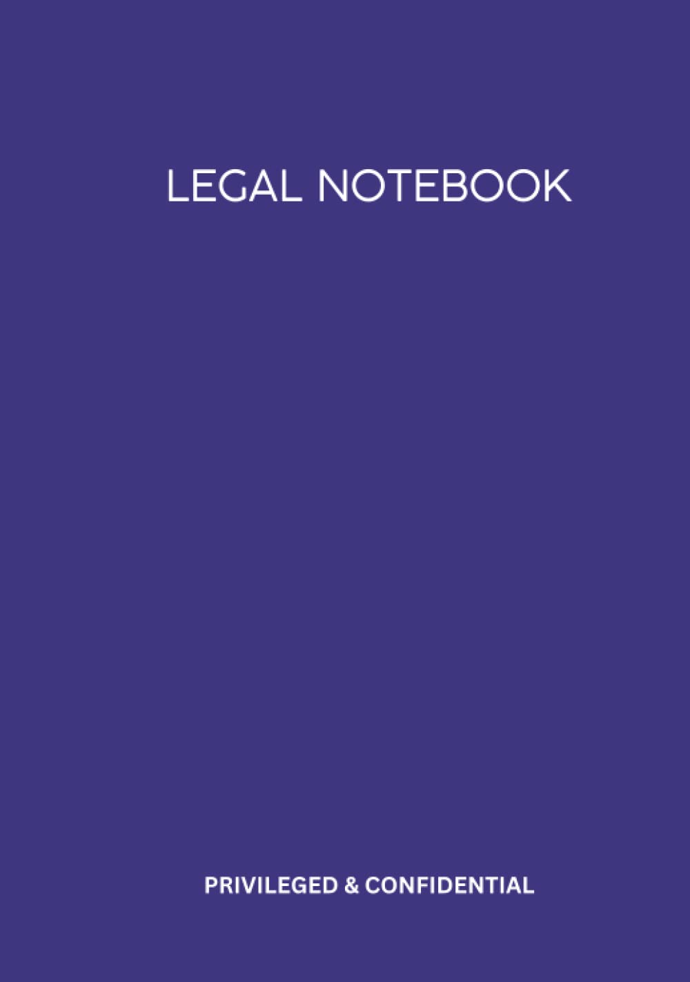 Legal notebook: Privileged & Confidential: 7 x 10 inch, hard cover, lined, professional notebook - Dark Purple baixar livro de graça