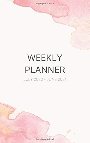 Weekly Planner: July 2020 - June 2021 (Watercolor): Compact Academic Schedule Organizer, with monthly, weekly and yearly calendars (5x8 in) and monthly inspirational Bible Verse baixar livro de graça