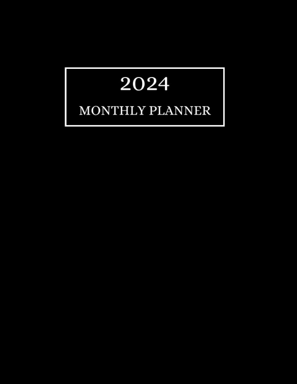 ler totalmente 2024 Monthly Planner: A Large Minimalist One Year Monthly Planner with Black Cover: (January 2024 to December 2024)