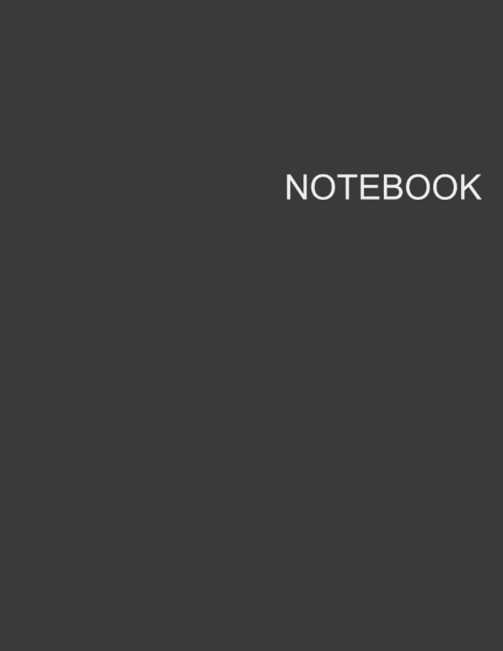 ler totalmente Black Cover Notebook: Unlined Notebook - Large (8.5 x 11 inches) - 100 Pages