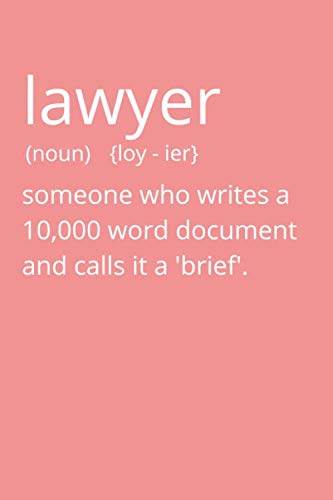 LAWYER SOMEONE WHO WRITES A 10,000 WORD DOCUMENT AND CALLS IT A 'BRIEF': Notebook quote for Birthday/Anniversary/Everyday Gift Notebook Journal... boyfriend, partner, spouse or co-worker baixar livro de graça