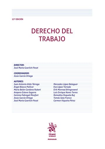 ler totalmente Derecho del Trabajo 13ª Edición