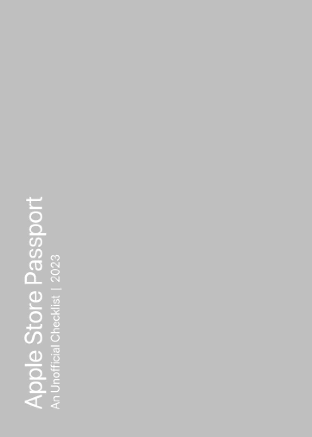 Apple Store Passport: An Unofficial Checklist 2023 baixar o livro de graça