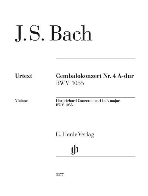 ler totalmente Bach: Harpsichord Concerto No. 4 in a Major, Bwv 1055 Violine Part
