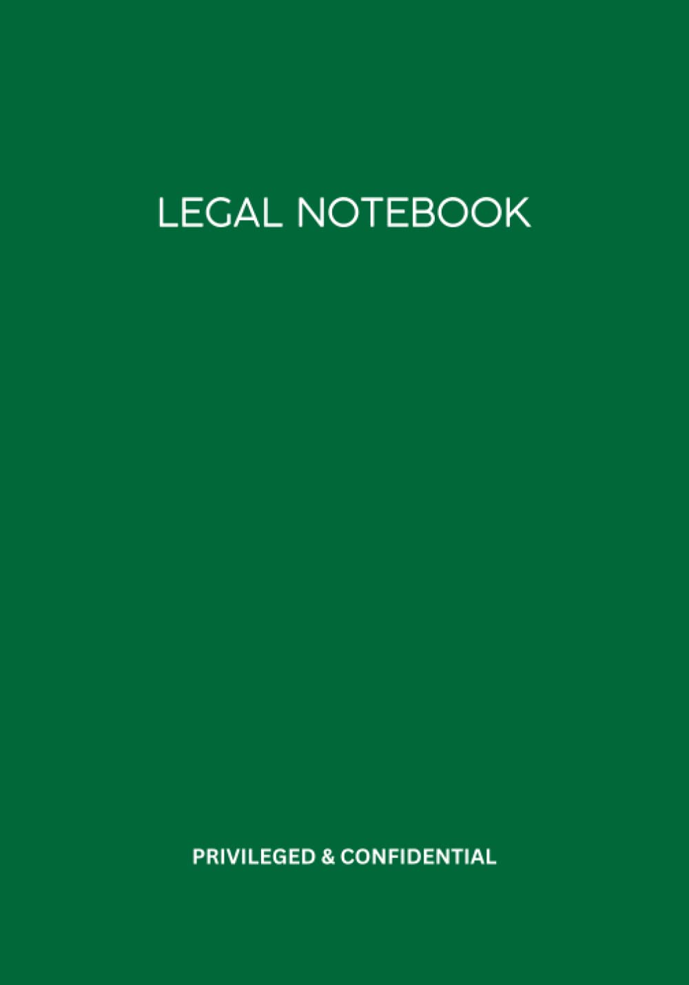 Legal notebook: Privileged & Confidential: 7 x 10 inch, soft cover, lined, professional notebook - Emerald baixar livro de graça