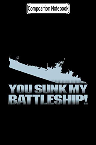Composition Notebook: You sunk my battleship retro typography gamer dark Journal Notebook Blank Lined Ruled 6x9 100 Pages baixar livro de graça