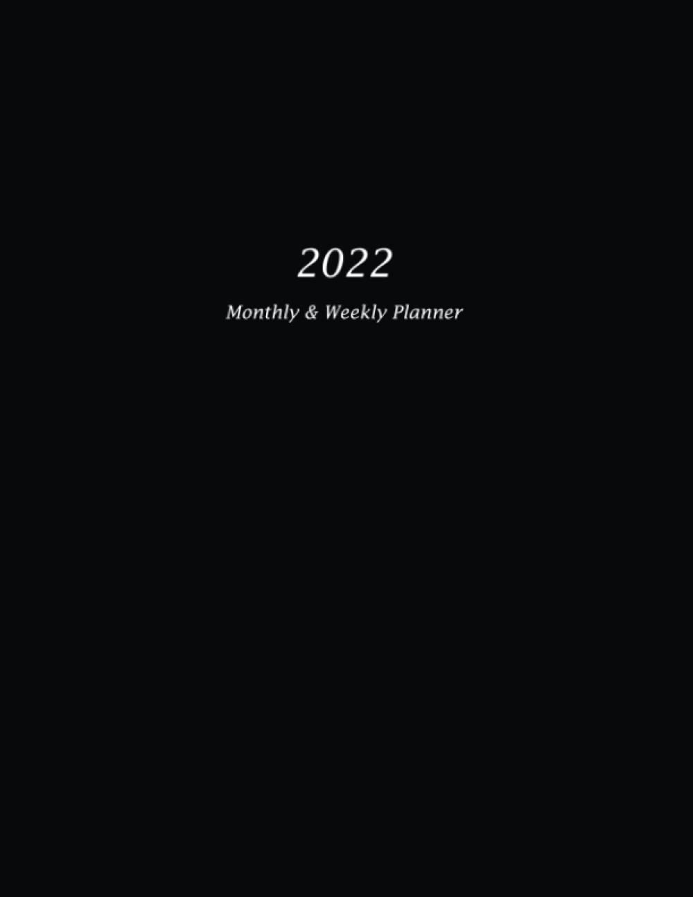 capítulo por capítulo baixar 2022 Planner Monthly & Weekly: Simple Black cover Monthly Planner Calendar Schedule. Appointment Logbook Large Print with Holidays. An organizer from January to December 2022.