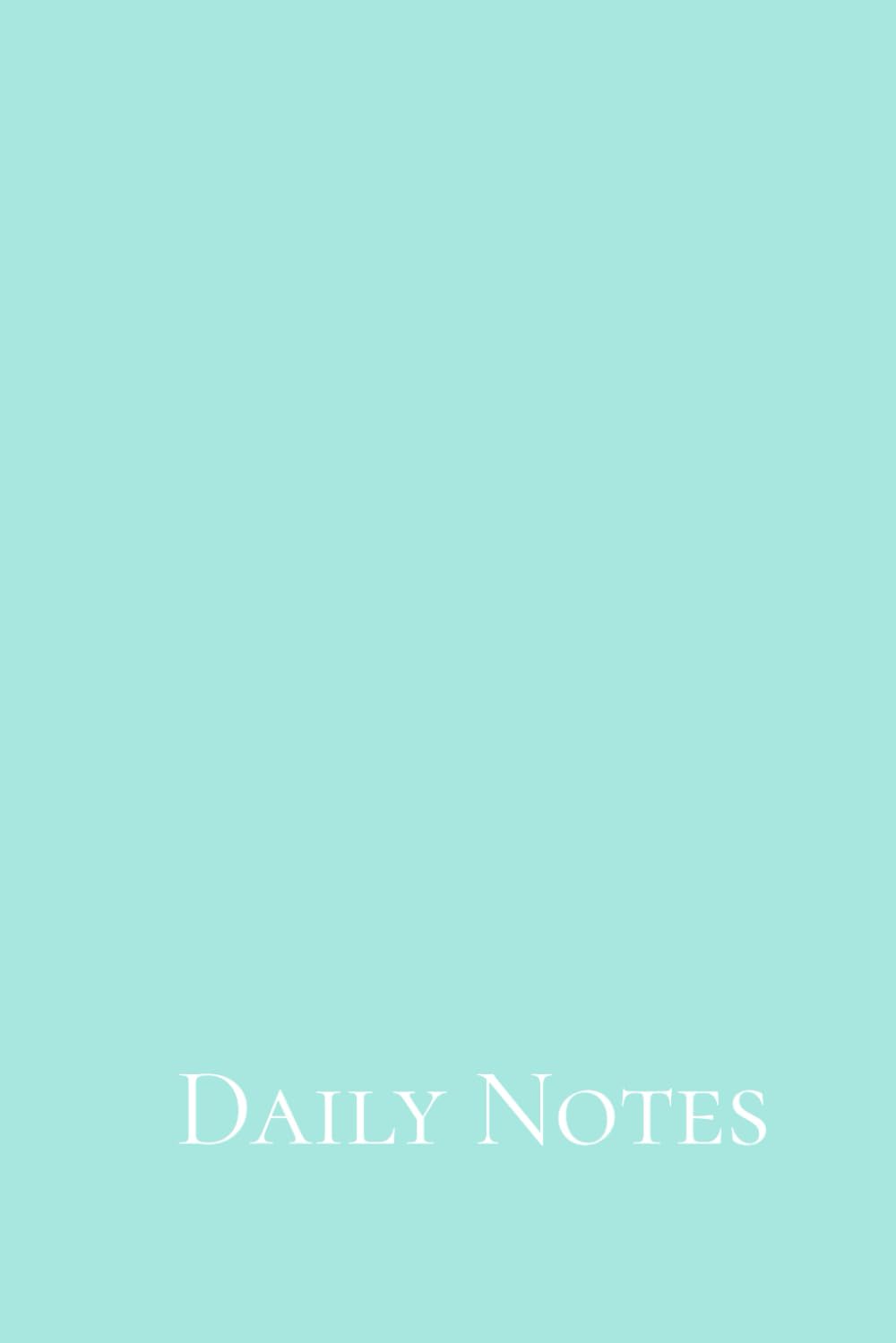 ler totalmente Daily Notes – Aqua Blue/White Aesthetic Notebook: Lined Journal for Everyday Writing, Planning and Daily Notes, 6×9, 100 Pages