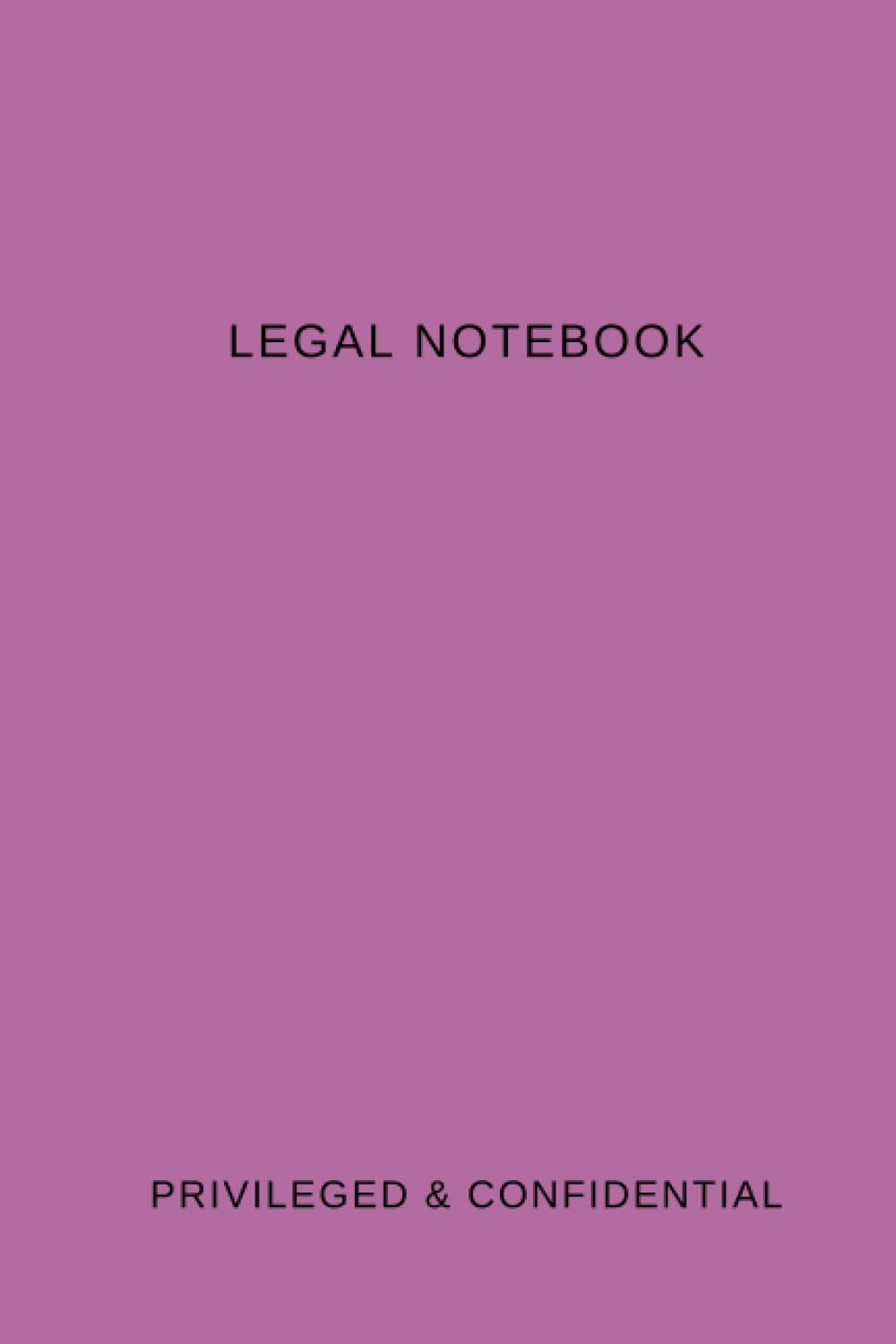 Legal notebook: Privileged & Confidential: 6 x 9 inch, soft cover, lined, professional notebook - Purple baixar o livro de graça