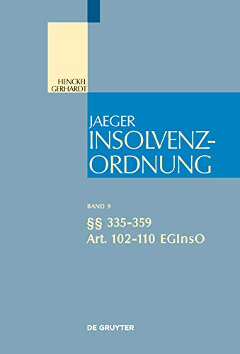 §§ 335-359; Art. 102-110 EGInsO (Großkommentare der Praxis) (German Edition) baixar o livro de graça