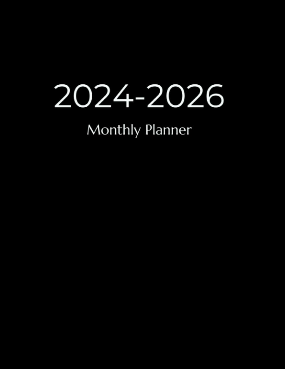 Monthly Planner 2024-2026: 3 Year Schedule Organizer | Black Cover baixar o livro de graça
