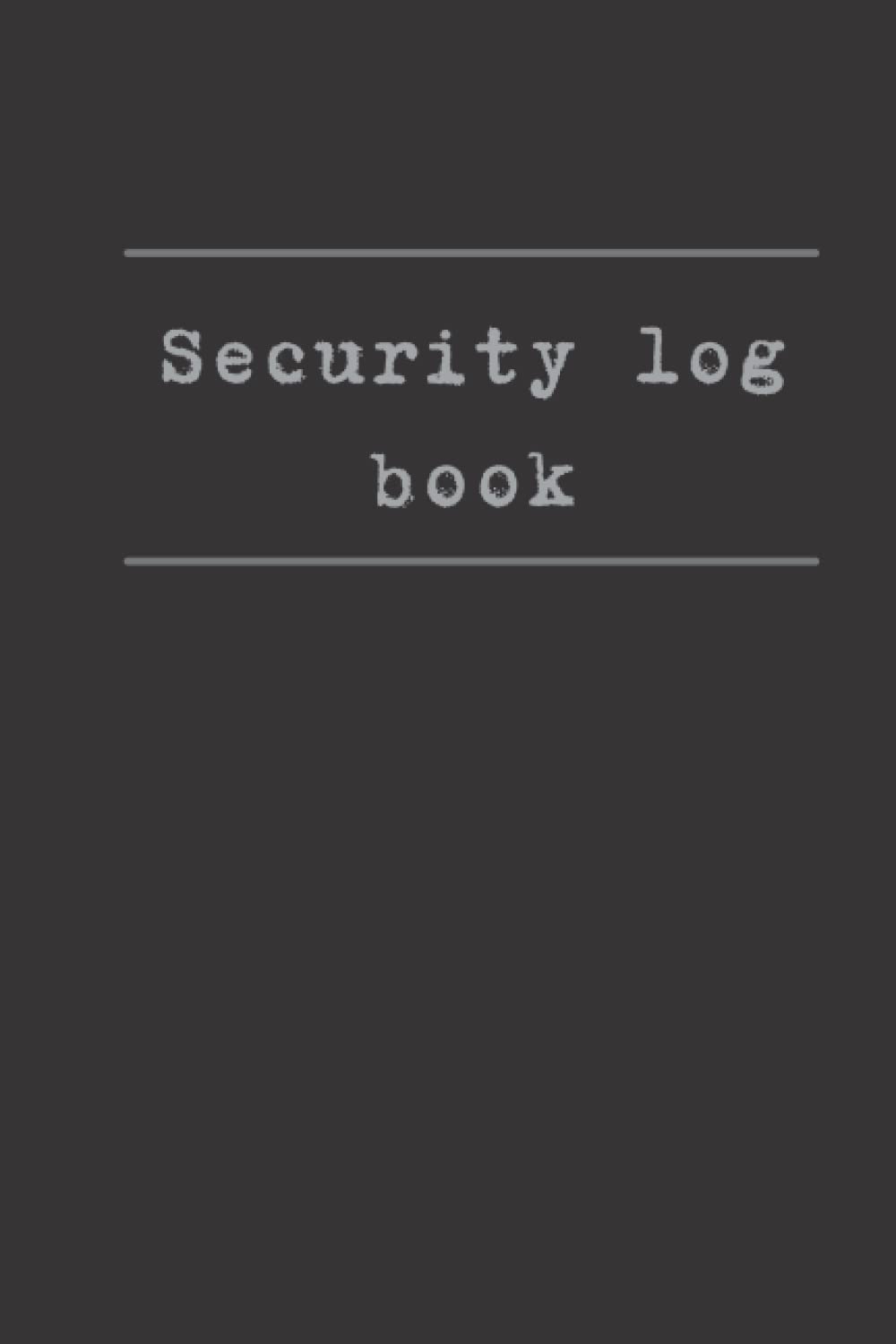 capítulo por capítulo baixar Security Log Book: This book allows you to record info such as date, time, location and description of the incident.