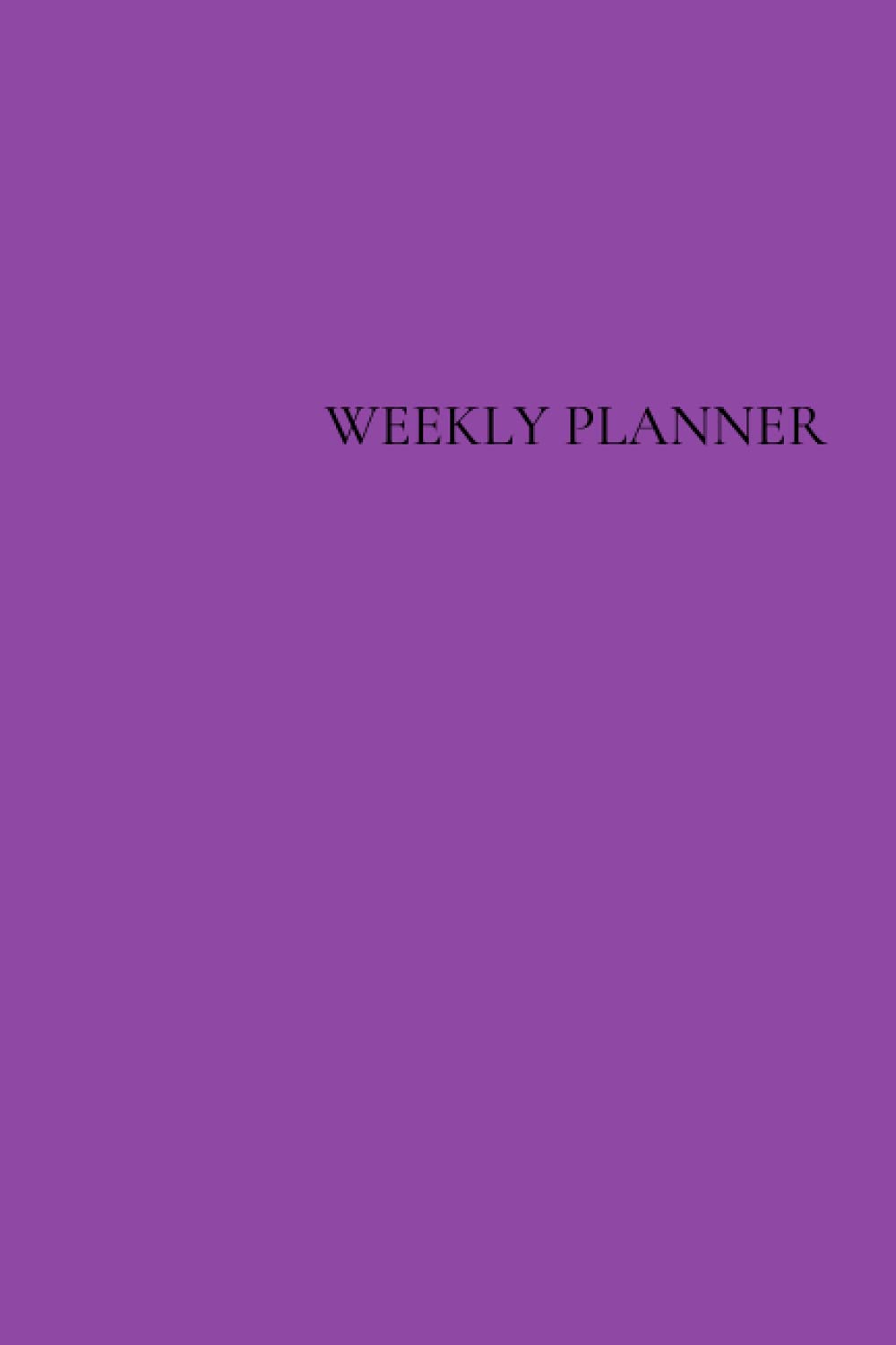 Weekly Planner: Simple Purple Minimalist To Do List Undated Weekly Planner 6''x 9'' baixar o livro de graça