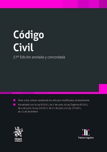 Código Civil 27ª Edición anotada y concordada – EDICIÓN ESPAÑA - (Textos Legales) (Spanish Edition) baixar livro de graça