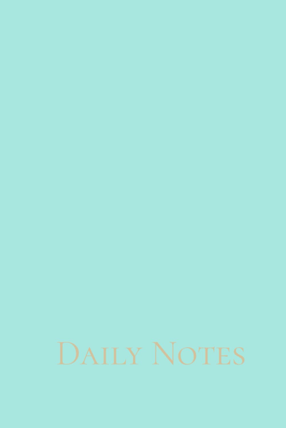 Daily Notes – Aqua Blue/Gold Aesthetic Notebook: Lined Journal for Everyday Writing, Study Notes and Creative Thoughts, 6×9, 100 Pages baixar o livro de graça