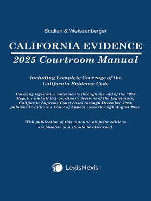 capítulo por capítulo baixar California Evidence 2025 Courtroom Manual 2025 Edition [LATEST EDITION]