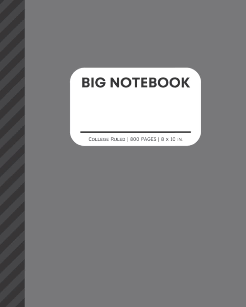 ler totalmente Big Notebook 800 Pages: College Ruled Giant Huge Notebook | Extra Large All-Purpose Composition Notebook | 8x10 in, Gray