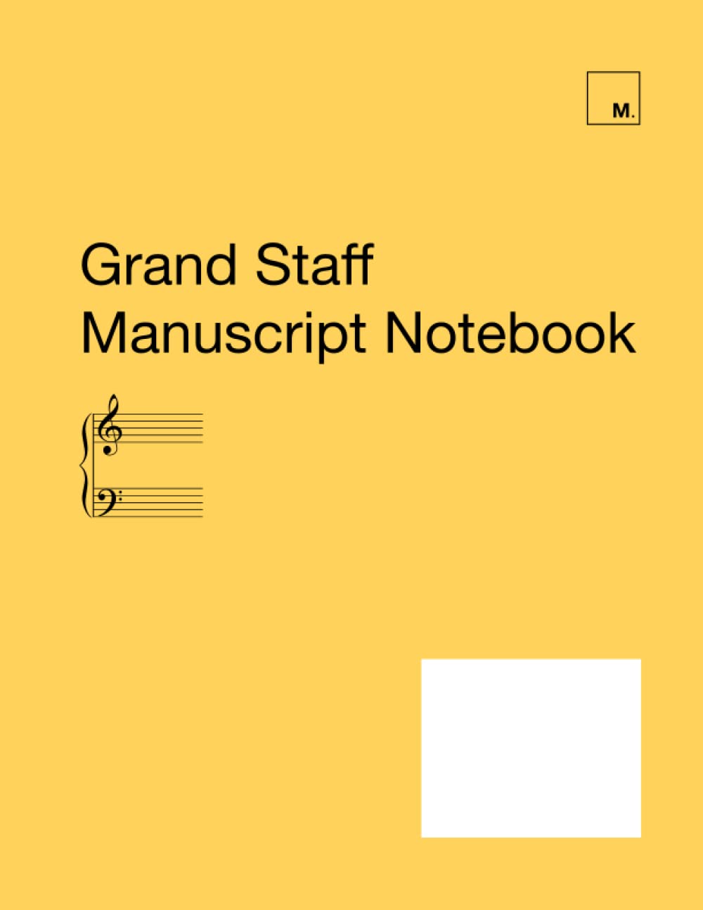 ler totalmente Grand Staff Manuscript Paper Notebook: 60 Pages / 8.5 x 11 inches (Yellow Cover)