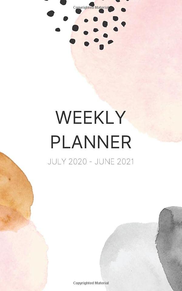 ler totalmente Weekly Planner: July 2020 - June 2021 (Watercolor Dots): Compact Academic Schedule Organizer, with monthly, weekly and yearly calendars (5x8 in) and monthly inspirational Bible Verse