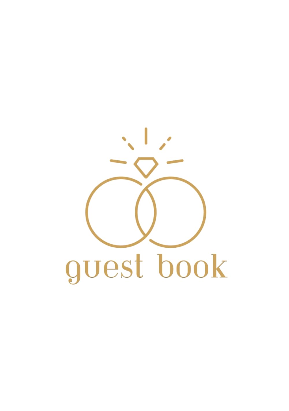 ler totalmente Wedding Guest Book - White with Gold Rings - 100 Pages Hardcover: A Keepsake of Love, Memories, and Well‑Wishes