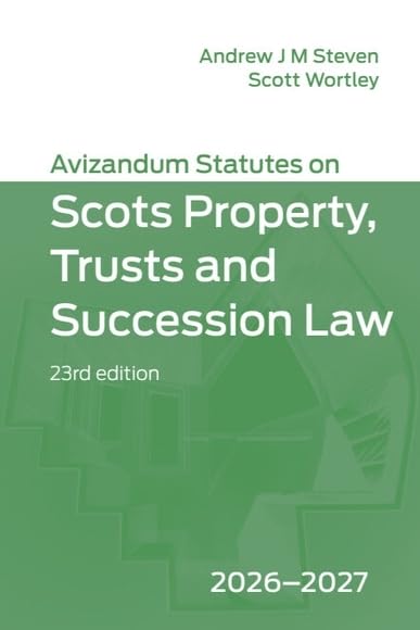 capítulo por capítulo baixar Avizandum Statutes on Scots Property, Trusts and Succession Law: 2026-2027, 23rd edition (English Edition)