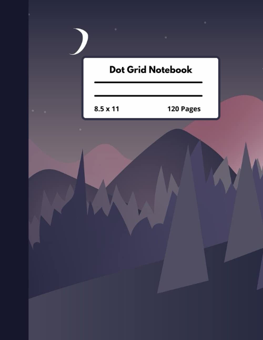 ler totalmente Dot Grid Notebook: Large 8.5 x 11-120 Pages - Black Dotted - Grid Composition Notebook/Journal for Women and Men in Dark Hill Design