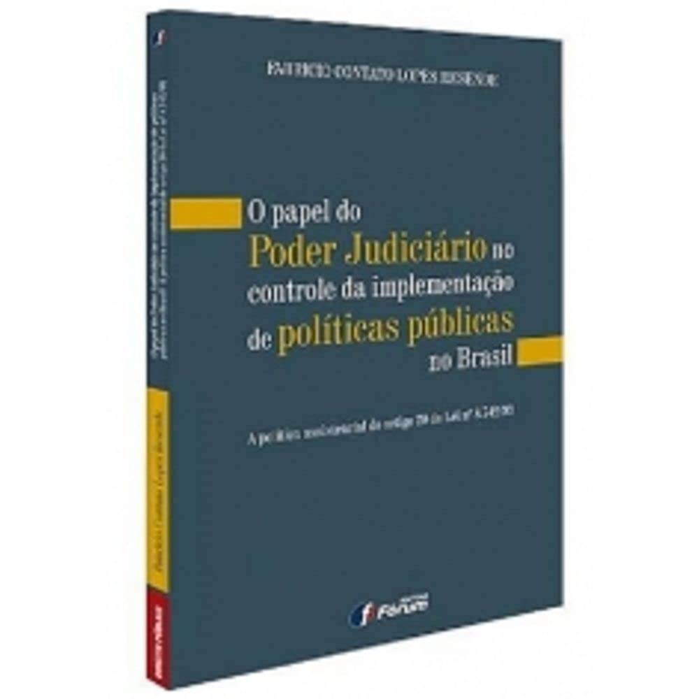 capítulo por capítulo baixar O papel do poder judiciário no controle de implementação de políticas públicas no Brasil