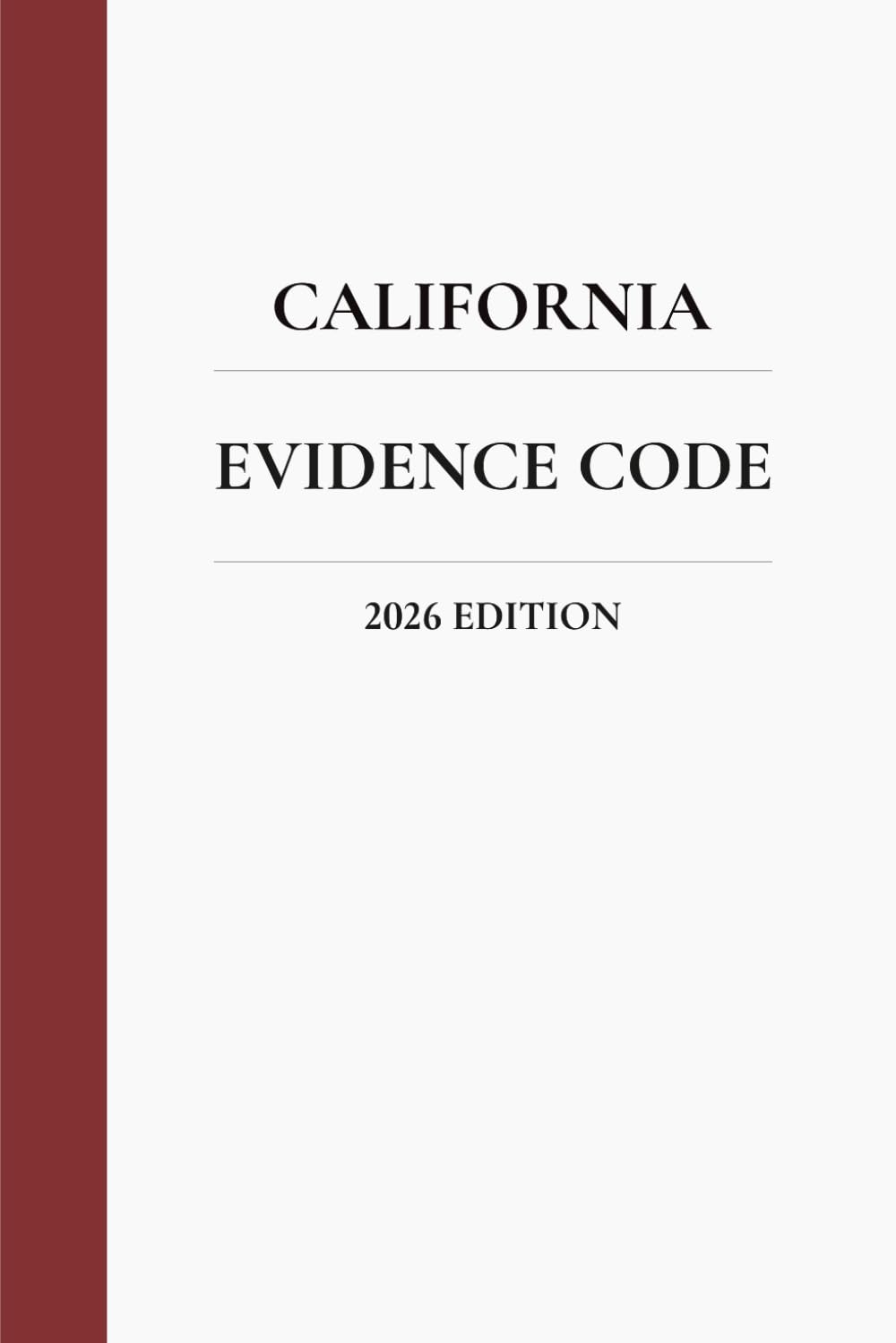 capítulo por capítulo baixar California Evidence Code 2026 Edition