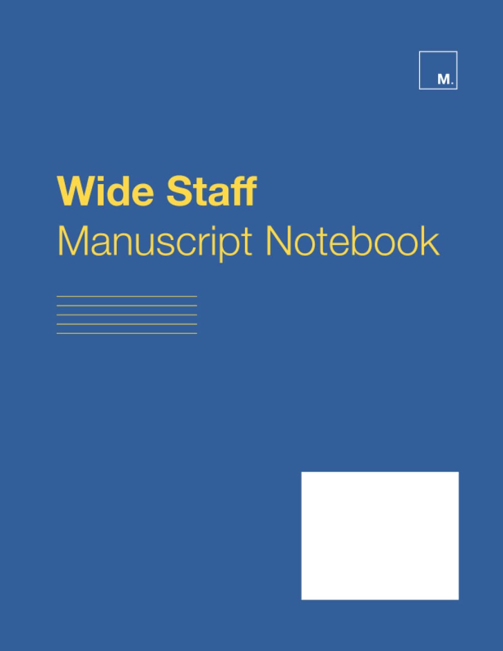 ler totalmente Wide Staff Manuscript Paper Notebook: 8 Staves / 60 Pages / 8.5 x 11 inches (Blue Cover)