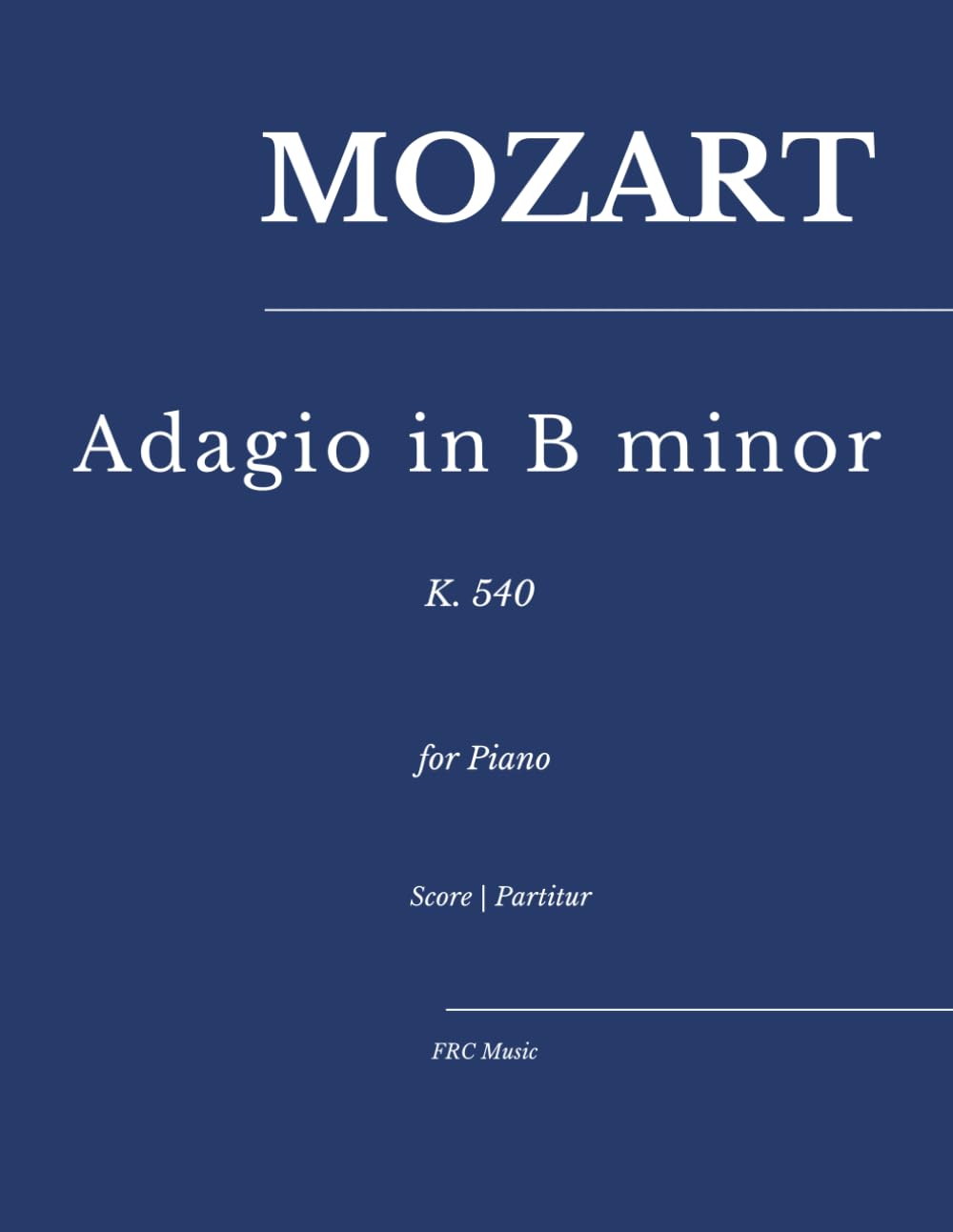 capítulo por capítulo baixar Mozart — Adagio in B Minor: K. 540 for Piano (Sheet Music)