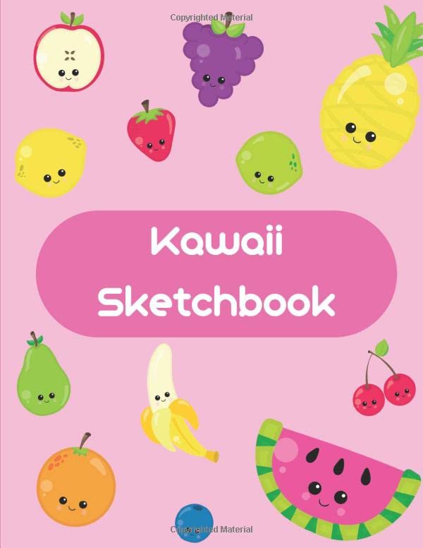 capítulo por capítulo baixar Kawaii Sketchbook: Fruits 1: 8.5 x 11 Sketch Book for children with 100 blank pages. Notebook for drawing and sketching (Kawaii Fruits)
