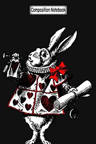 ler totalmente Composition Notebook: Alice in wonderland white rabbit Journal Notebook Blank Lined Ruled 6x9 100 Pages
