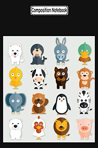 Composition Notebook: Cutest zoo animals Journal Notebook Blank Lined Ruled 6x9 100 Pages baixar o livro de graça