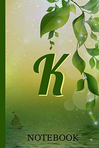 ler totalmente K Notebook: Monogram Letter K Blank College Ruled Lined Personal Writing Pad