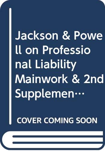 Jackson & Powell on Professional Liability (Mainwork & 3rd Supplement) baixar livro de graça
